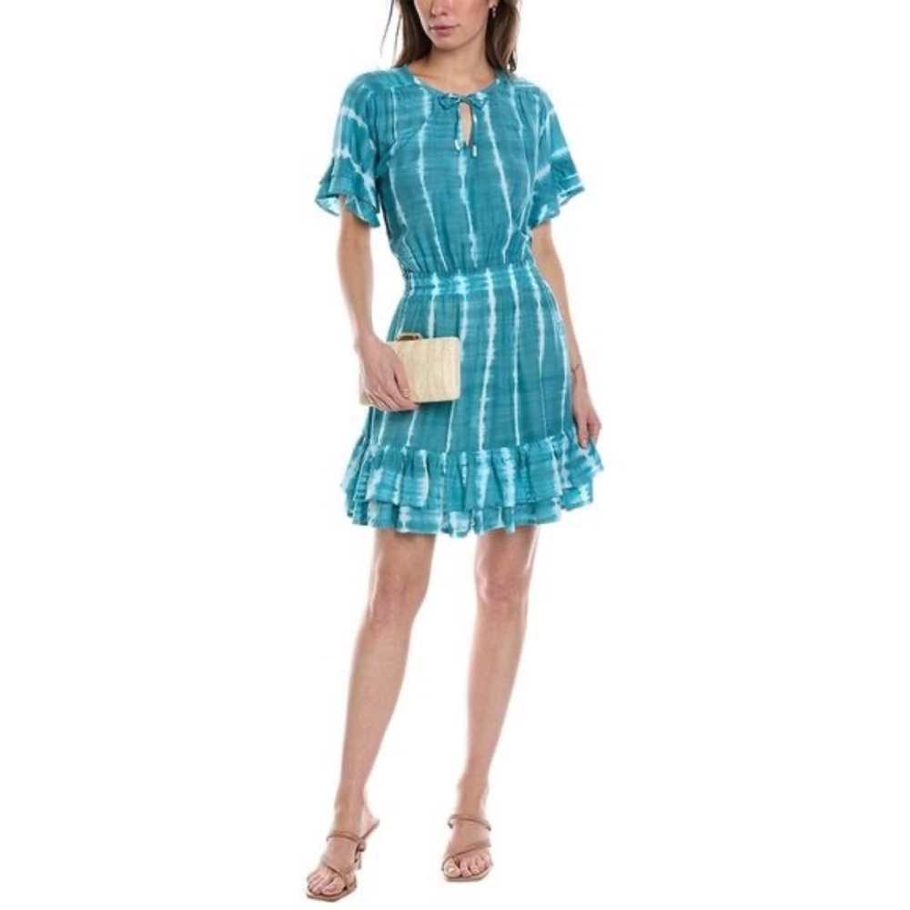 Walker & Wade Womens Courtney Mini Dress, Blue/Green/Teal - Size XS
